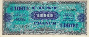 100 francs Drapeau type 1944