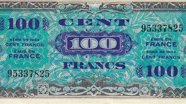 100 francs Drapeau type 1944