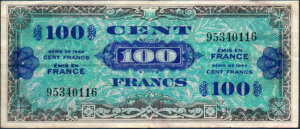 100 francs Drapeau type 1944