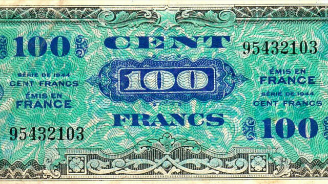 100 francs Drapeau type 1944