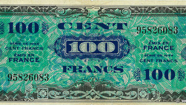 100 francs Drapeau type 1944