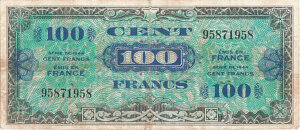 100 francs Drapeau type 1944