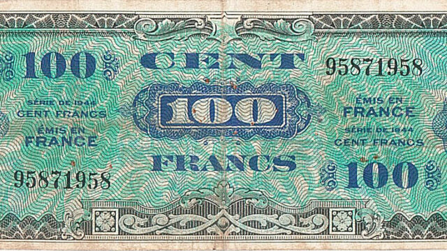 100 francs Drapeau type 1944