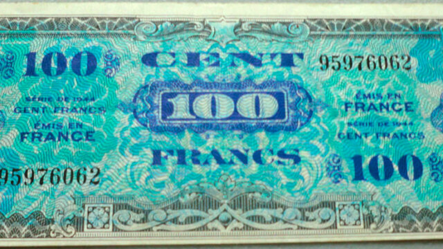 100 francs Drapeau type 1944