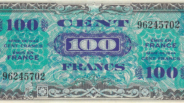 100 francs Drapeau type 1944