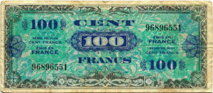 100 francs Drapeau type 1944