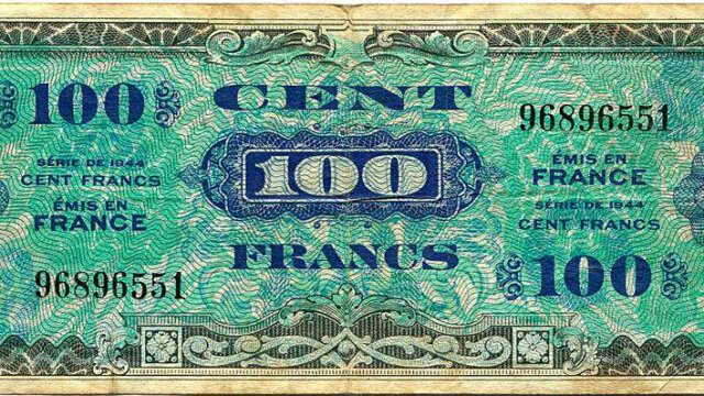 100 francs Drapeau type 1944