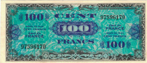 100 francs Drapeau type 1944