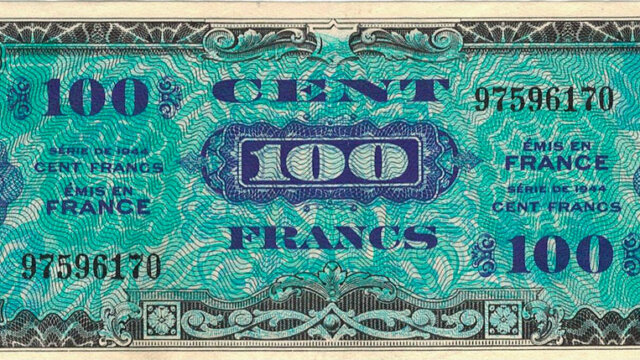 100 francs Drapeau type 1944