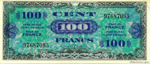 100 francs Drapeau type 1944