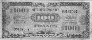 100 francs Drapeau type 1944