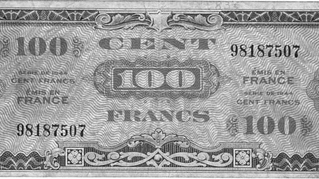 100 francs Drapeau type 1944