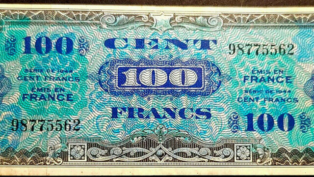 100 francs Drapeau type 1944