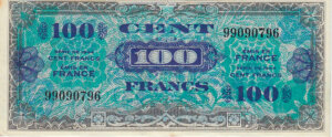 100 francs Drapeau type 1944