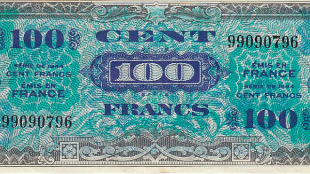 100 francs Drapeau type 1944