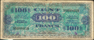 100 francs Drapeau type 1944