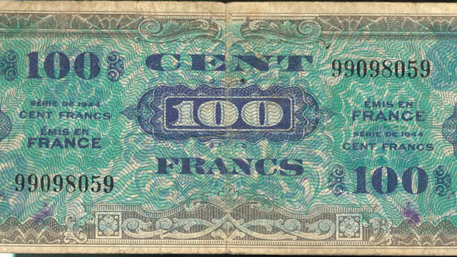 100 francs Drapeau type 1944