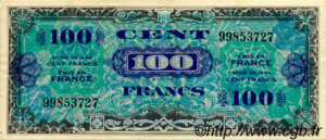 100 francs Drapeau type 1944