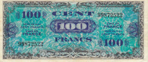 100 francs Drapeau type 1944