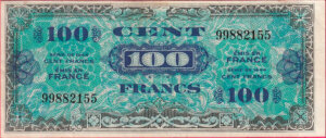 100 francs Drapeau type 1944