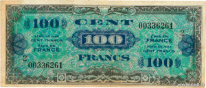 100 francs Drapeau type 1944