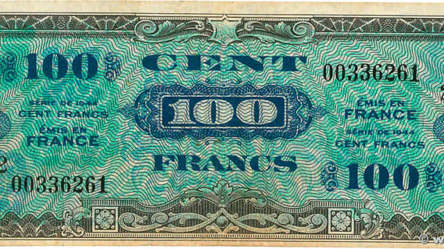 100 francs Drapeau type 1944