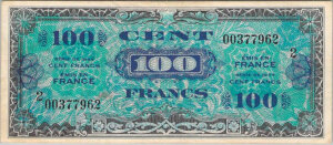 100 francs Drapeau type 1944