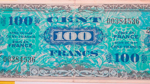 100 francs Drapeau type 1944