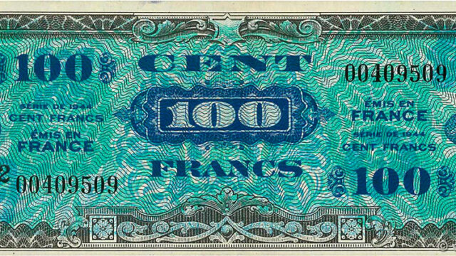 100 francs Drapeau type 1944