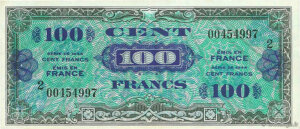 100 francs Drapeau type 1944