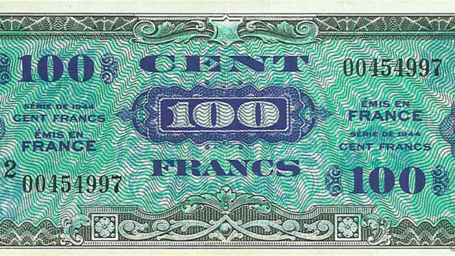 100 francs Drapeau type 1944