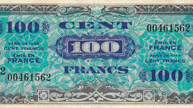 100 francs Drapeau type 1944