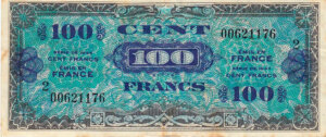 100 francs Drapeau type 1944