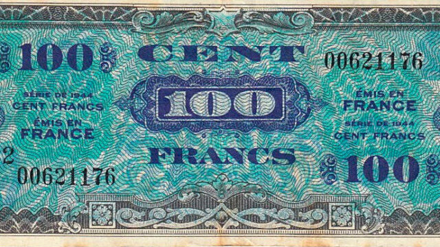 100 francs Drapeau type 1944