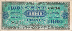 100 francs Drapeau type 1944