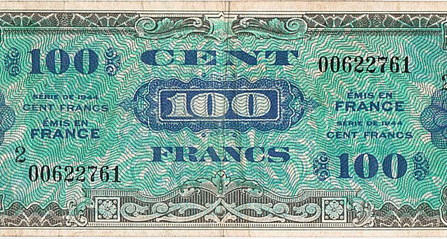 100 francs Drapeau type 1944