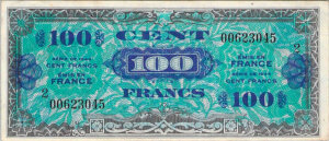 100 francs Drapeau type 1944