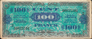 100 francs Drapeau type 1944