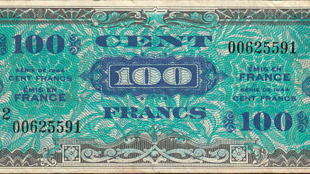 100 francs Drapeau type 1944