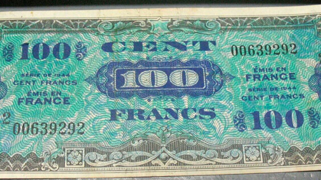 100 francs Drapeau type 1944