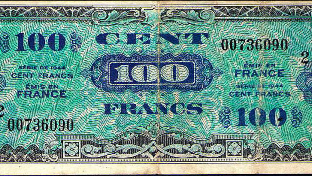 100 francs Drapeau type 1944