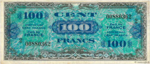 100 francs Drapeau type 1944