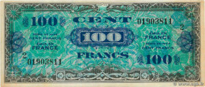 100 francs Drapeau type 1944