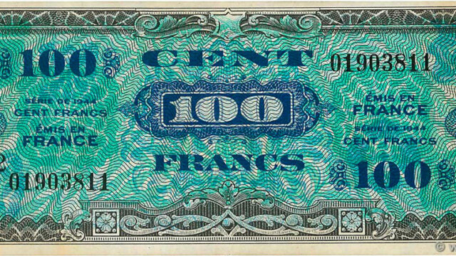 100 francs Drapeau type 1944