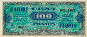 100 francs Drapeau type 1944