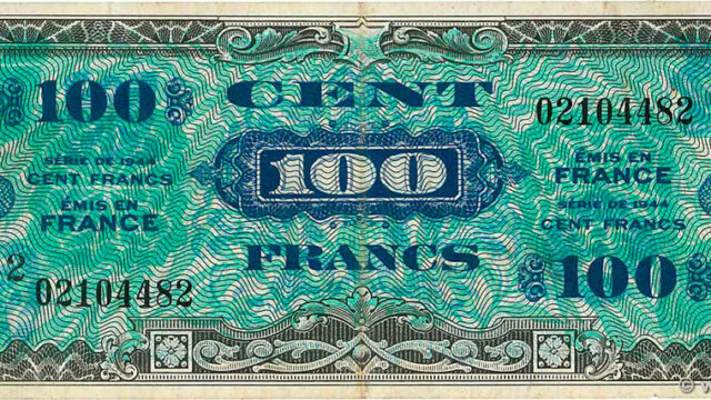 100 francs Drapeau type 1944