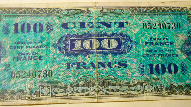 100 francs Drapeau type 1944