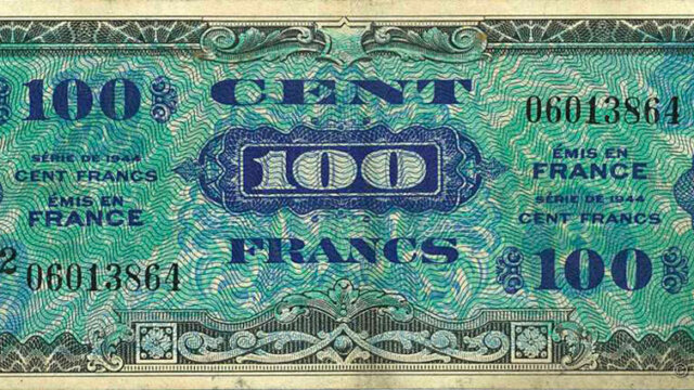 100 francs Drapeau type 1944