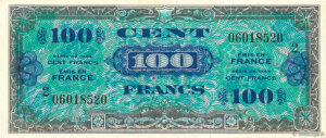 100 francs Drapeau type 1944