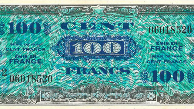 100 francs Drapeau type 1944